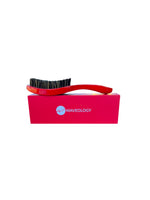 Red Rectangular Curved Brush - (Medium Hard Bristles)