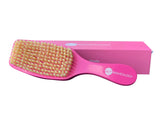 Pink Rectangular Curved Brush - (Medium-Soft Bristles)